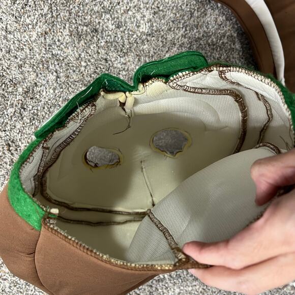 SOLD Kids Christmas Gingerbread Man Costume 2 piece Halloween Foam Head Youth S - Picture 9 of 16